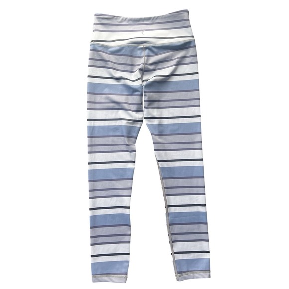 Zyia Active Purple Horizon Light n Tight Leggings Striped, Size 4 - Picture 6 of 7